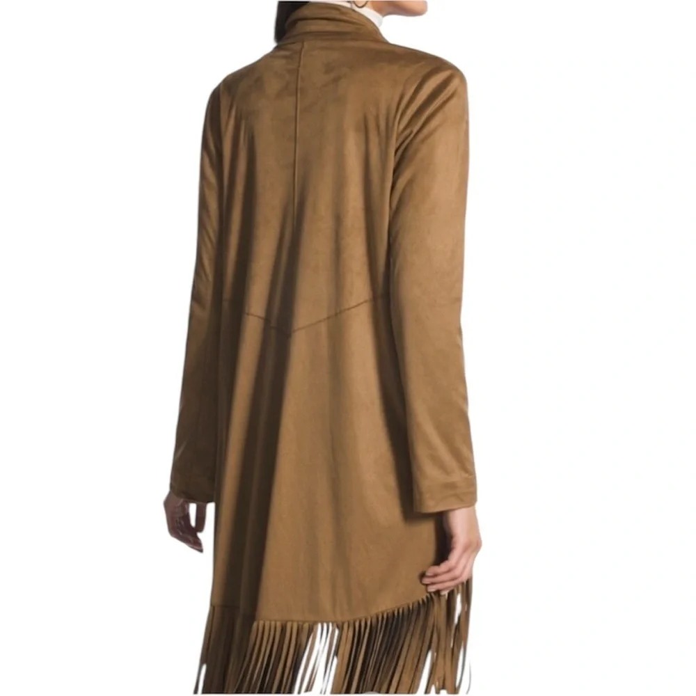NEW! Chico's Faux Suede Fringe Boho Jacket Size 3 Women's 16/XL